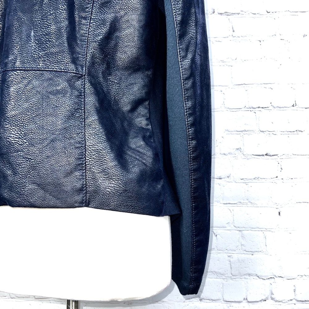 🚫SOLD!|•[BLANKNYC]•| Draped Full Zip Faux Leather Snakeskin Cardigan + Cotton - Picture 9 of 16